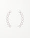 Dazzling Cubic Zirconia Curved Bar Studs in Sterling Silver